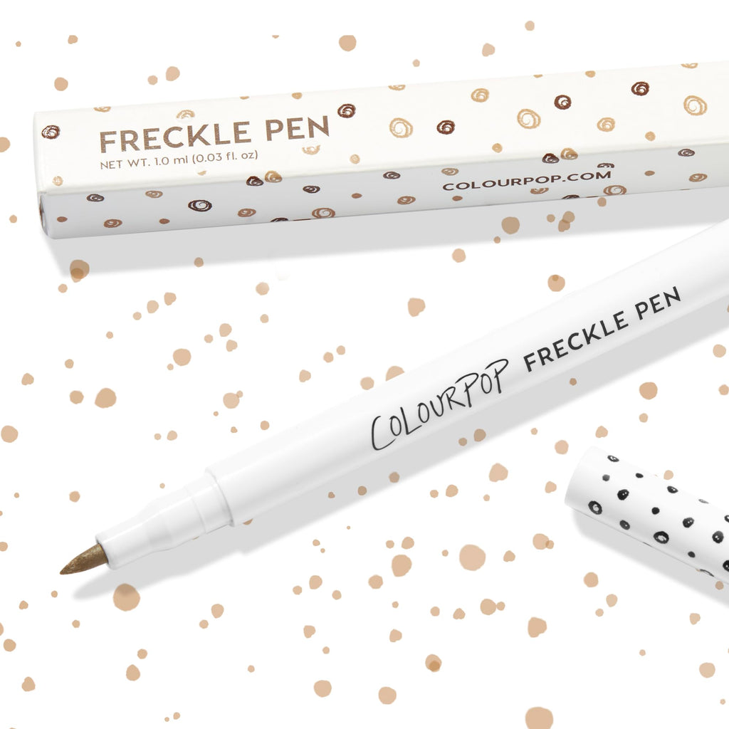 ColourPop Freckle Pen - Long-Lasting Faux Freckle Makeup with a Buildable Customizable Color - Natural Looking Fake Freckles with Soft Felt Tip Applicator - Soft Brown (0.03 oz)