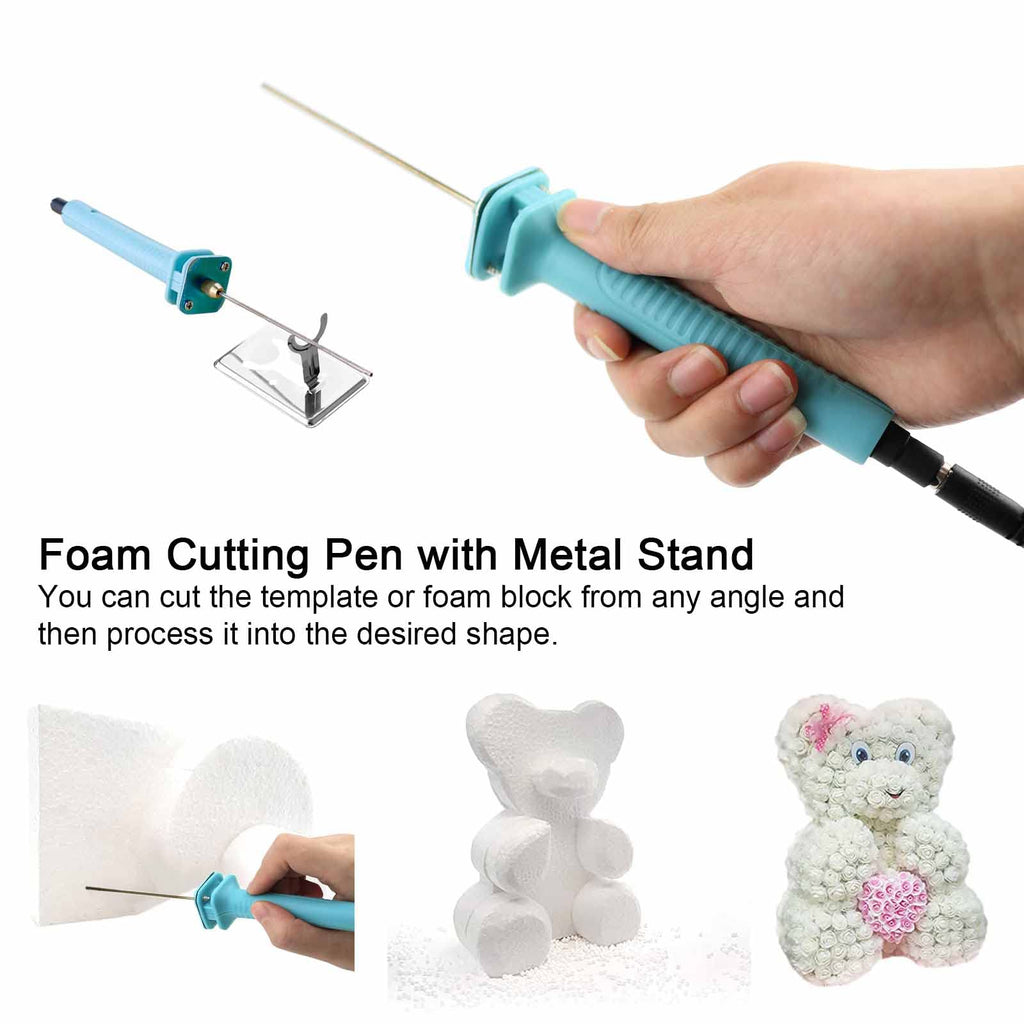 Foam Cutter Electric Hot Wire Cutter Pen 10CM Foam Board Cutting with Stand 18W Hot Knife Styrofoam Cutting Pen with Adaptor Foam Cutting Tool for White Safe Styrofoam,Arts,Handcraft