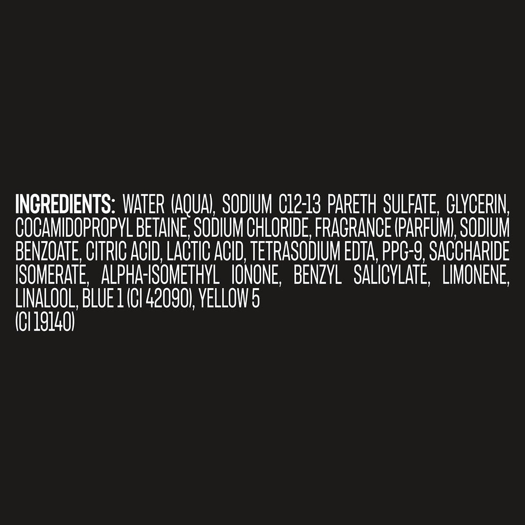 AXE Men's Body Wash, Black, 3-Pack – 3-in-1 Body, Face & Hair Wash, Frozen Pear and Cedarwood Scent, 33.8 Oz Ea