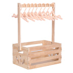 Wooden Baby Shower Crate Closet , Baby Storage nursery Crate Hamper with Handle, Gift Basket for Baby nursery Excluding hangers，Newborn Boy Girl Welcome Gift for New Mom Parents