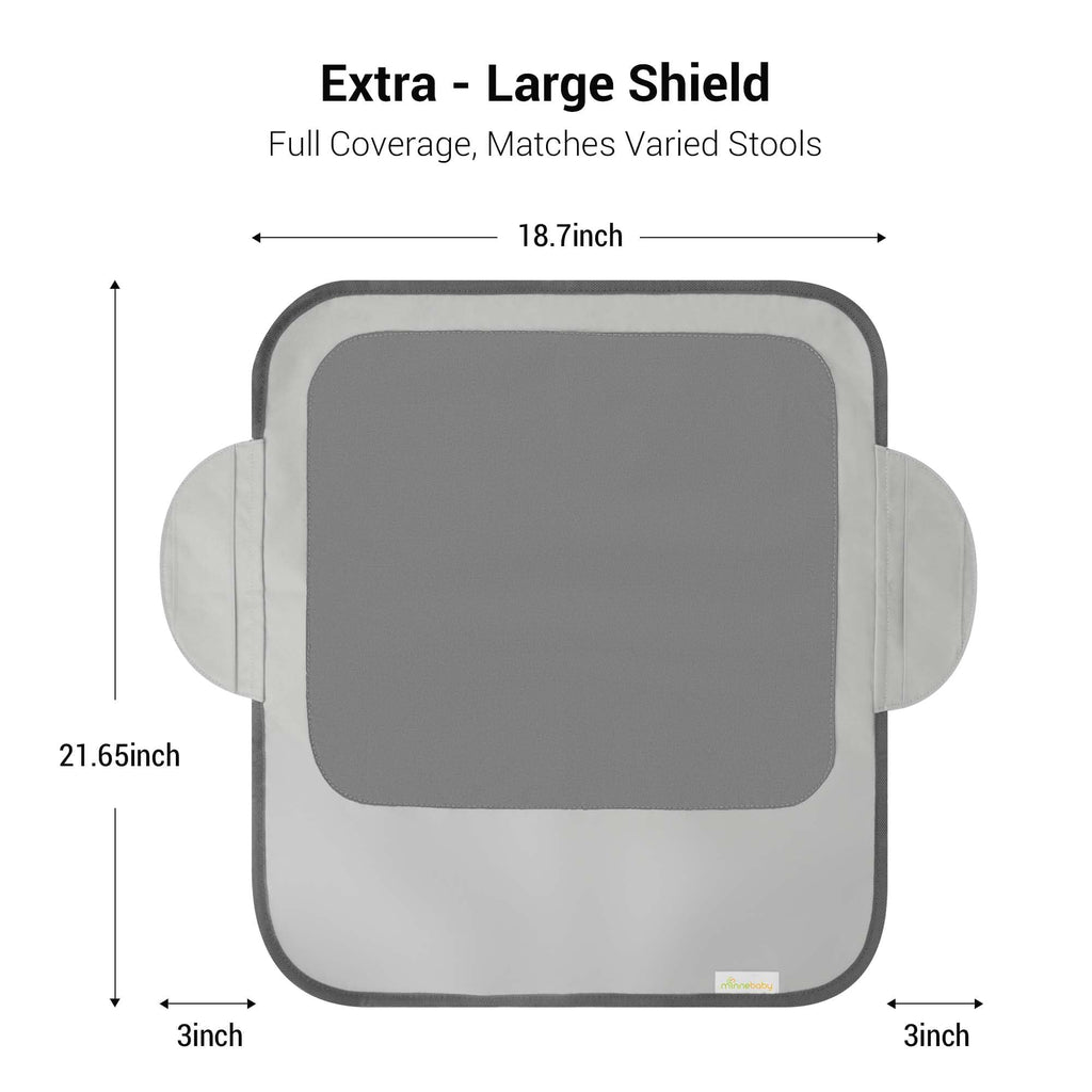 Minnebaby Extra Large Booster Chair Protector Cover, Dining Chair Seat Cover for Booster Seat, Grey