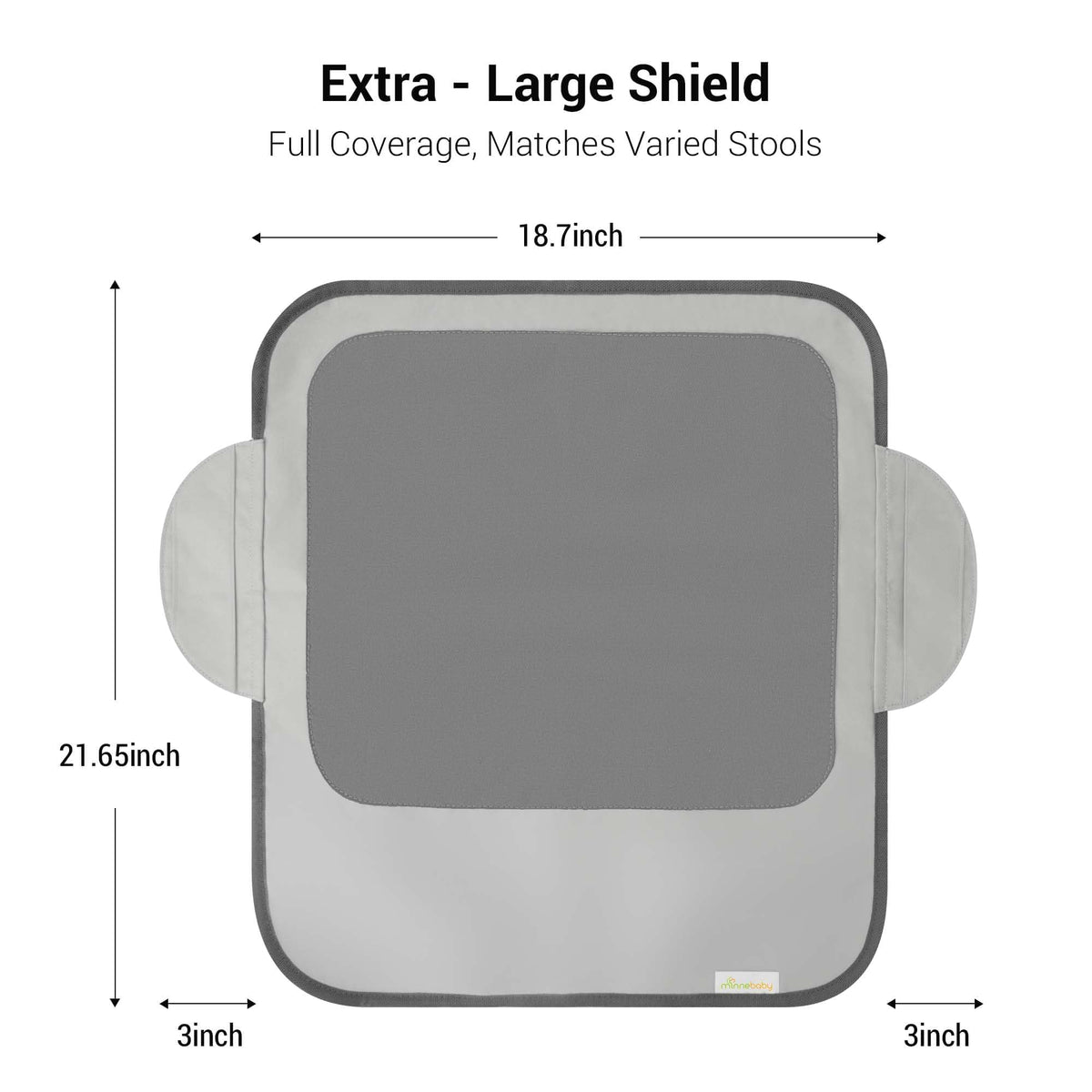 Minnebaby Extra Large Booster Chair Protector Cover, Dining Chair Seat Cover for Booster Seat, Grey