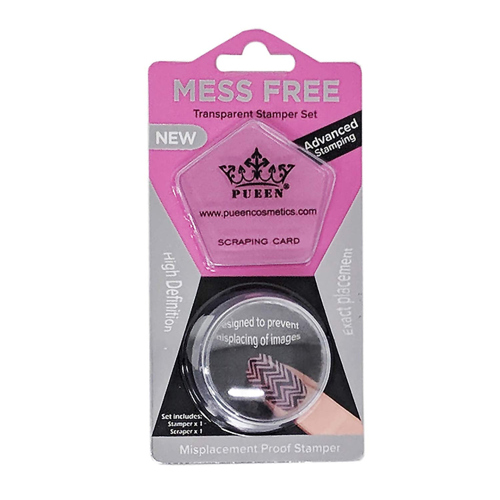 Buy now PUEEN 35mm HD Chunky Transparent Soft Stamper and Scraper Set - Nail Art - Stamping Tools - CLEAR - BH000706 at indiglob india