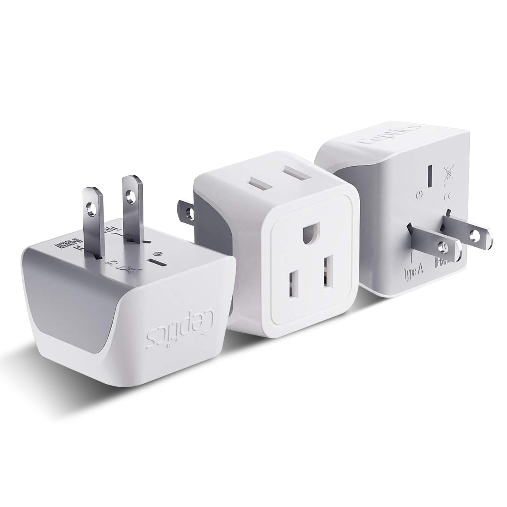 Buy now Ceptics Schuko Germany, France Plug Adapter, Dual Input - Ultra Compact Light Weight - Usa to Russia, South Korea Travel Adaptor Plug - Type E/F (3 Pack) at indiglob india