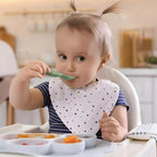 PandaEar 6 Pack Silicone Baby Spoons, First Stage Self Feeding Utensils