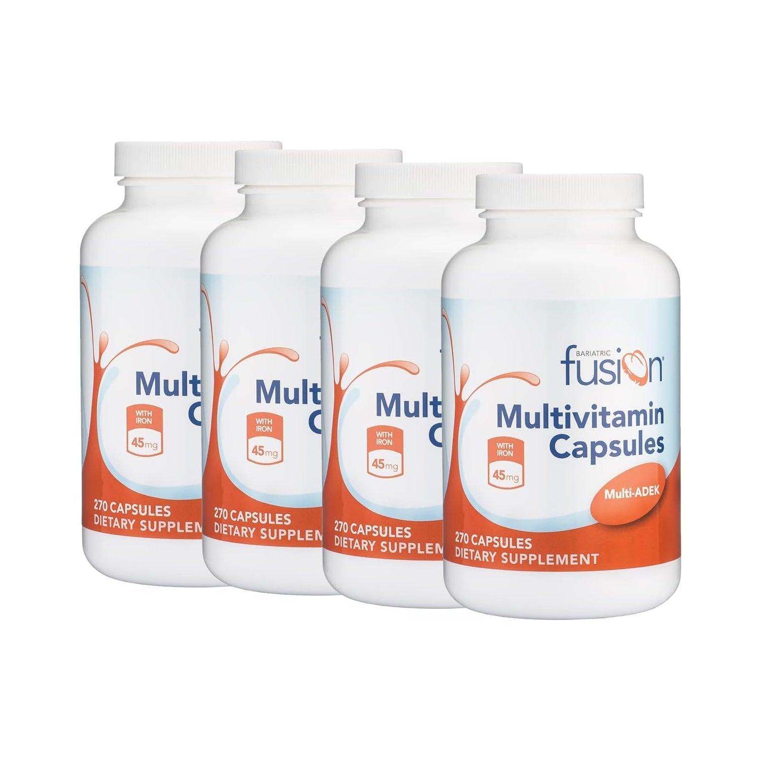 Buy now Bariatric Fusion High ADEK Multivitamin with Iron | Bariatric Multivitamin for Duodenal Switch | Easy to Swallow ADEK Vitamins Bariatric | 90 Capsules | One Month Supply 1080 Capsules at indiglob india