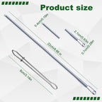 4 Pcs Drawstring Threader Tool, Stainless Steel Long Loop Turner Sewing Tools and Short Rope Threading Clips, Bodkin Sewing Tools for Easily Threading Hoodies, Jackets and Pants Ropes