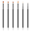 Nail Art Dotting Tools 6PCS Double-ended Brushes Kit Gel Polish | Liner Brushes Design Pen For Nail Drawing And Nail Paint Brushes Small Detail Brushes