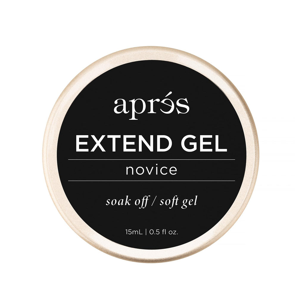 Apres Extend Gel Novice, Gel-X Nail Tips Adhesive, 15 ml Jar Edition, Soak Off - Soft Gel, HEMA-Free, Thick Consistency, Easy Application for Soft Gel Tips