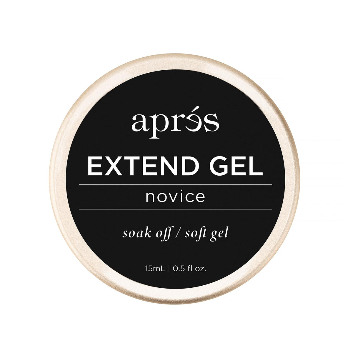 Apres Extend Gel Novice, Gel-X Nail Tips Adhesive, 15 ml Jar Edition, Soak Off - Soft Gel, HEMA-Free, Thick Consistency, Easy Application for Soft Gel Tips