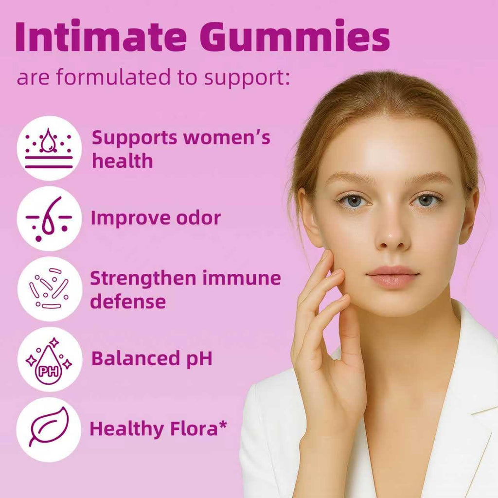 Her Juicy Feminine Probiotics Gummies with Slippery Elm, Tropical Pineapple Flavor | Supports ph Balance for Women, Digestive & Immune Health | 60 Gummies (1 Pack)
