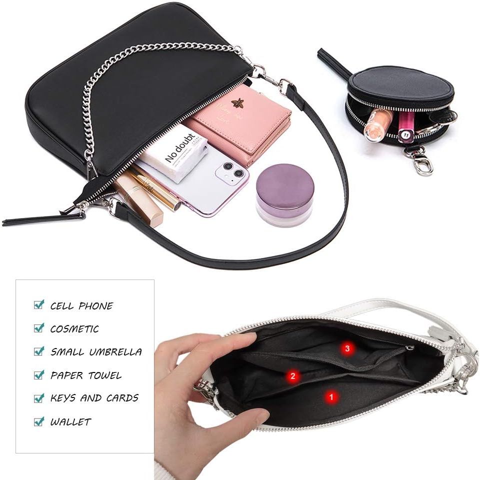 Buy now AMHDV Women Multipurpose Crossbody Bags Small Shoulder Bag Fashion 3 in 1 Zip Handbags with Coin Purse at indiglob india