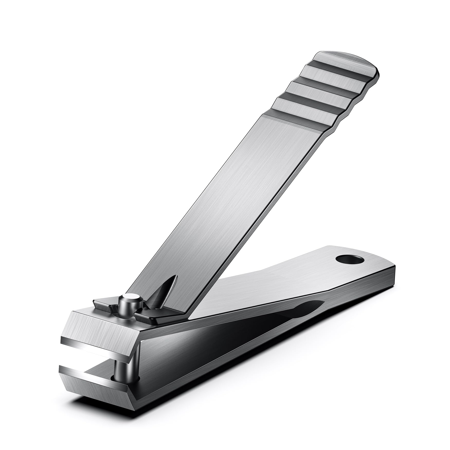 Heavy Duty Straight Blade Nail Clippers for Thick Toenails, Professional Stainless Steel Fingernail Toenail Clippers Trimmers - Thick Wide Jaw Toe Nail Clippings for Seniors, Men & Women - Black