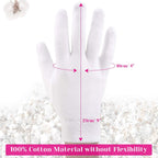 Buy now 100 Percent Cotton Gloves for Dry Hands Eczema, Selizo 10 Pairs White Cotton Gloves for Women Dry Hands Moisturizing Cosmetic Sensitive Irritated Skin Spa at indiglob india