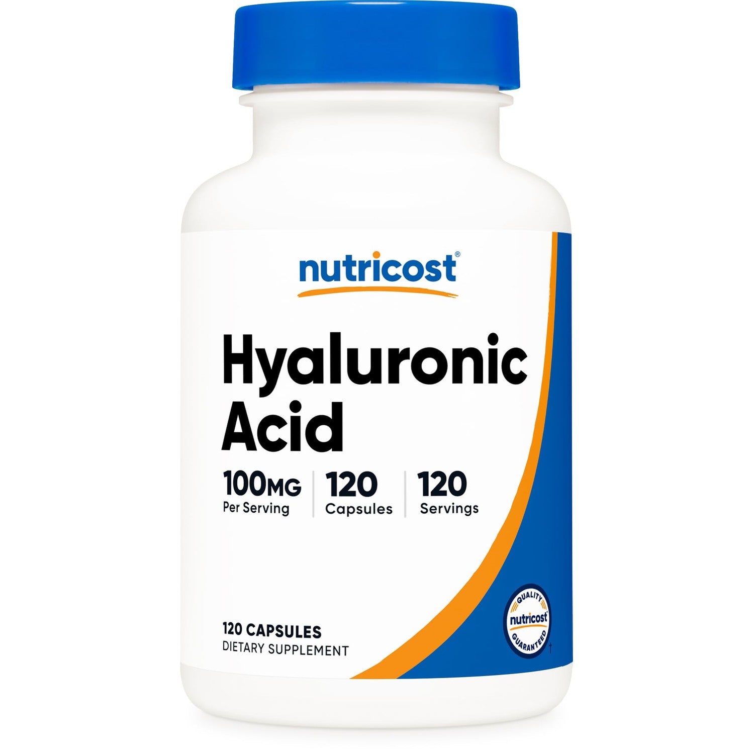 Nutricost Hyaluronic Acid Capsules 100mg,120 Vegetarian Capsules | Gluten-Free & GMO-Free