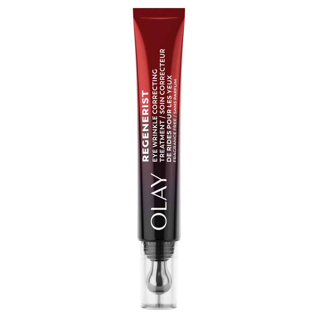 Olay Regenerist Under Eye Cream Roller, Eye Wrinkle Cream, Crows Feet & Bags Treatment, Anti-Wrinkle, Anti-Aging Serum, Fragrance-Free, Hexa-Repair Peptide & Bakuchiol, 0.7oz