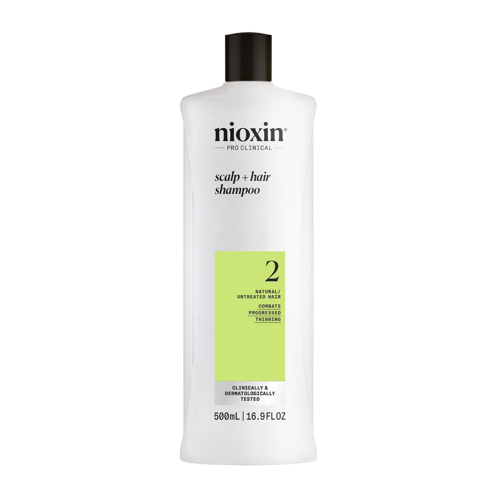 NIOXIN System 2 | Scalp Care | Shampoo | Hair Thickening | For Natural Hair | Scalp Health | For Natural Hair with Progressed Thinning | Cleanse & Boost Hair Density with Niacinamide & Biotin