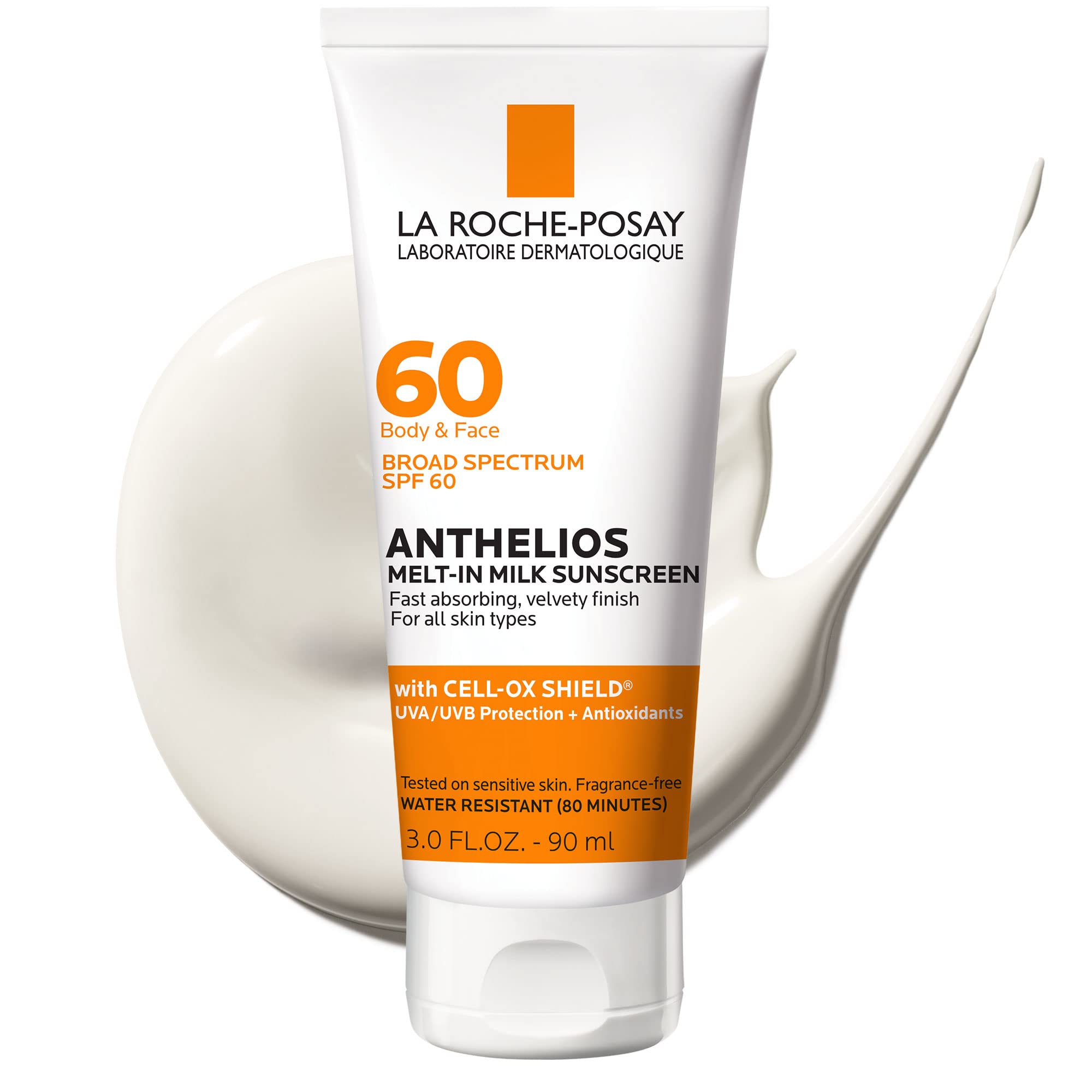 Buy now La Roche-Posay Anthelios Melt-In Milk Sunscreen SPF 60, Sunscreen For Body & Face, Broad Spectrum SPF + Antioxidants, Oil Free, Lightweight & Fast Absorbing, Oxybenzone Free at indiglob india