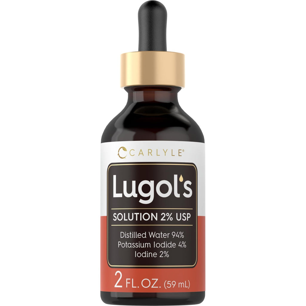 Carlyle Lugols Iodine 2 Percent | 2 fl oz (Pack of 1) | Potassium Iodide and Iodine Solution 2% Liquid Drops
