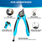 iToleeve LED Dog Nail Clipper with Light, Illuminates Nails Helps See Quick