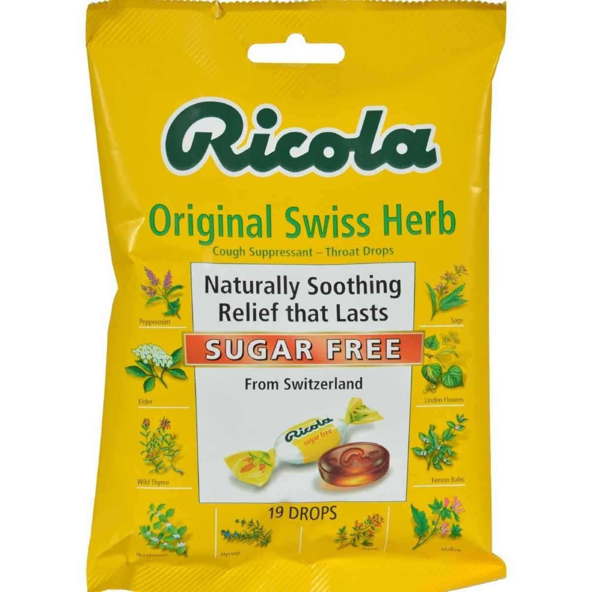 Buy now Ricola Sugar-Free Original Swiss Herb Cough Drops, 19 Count (Pack of 12) at indiglob india