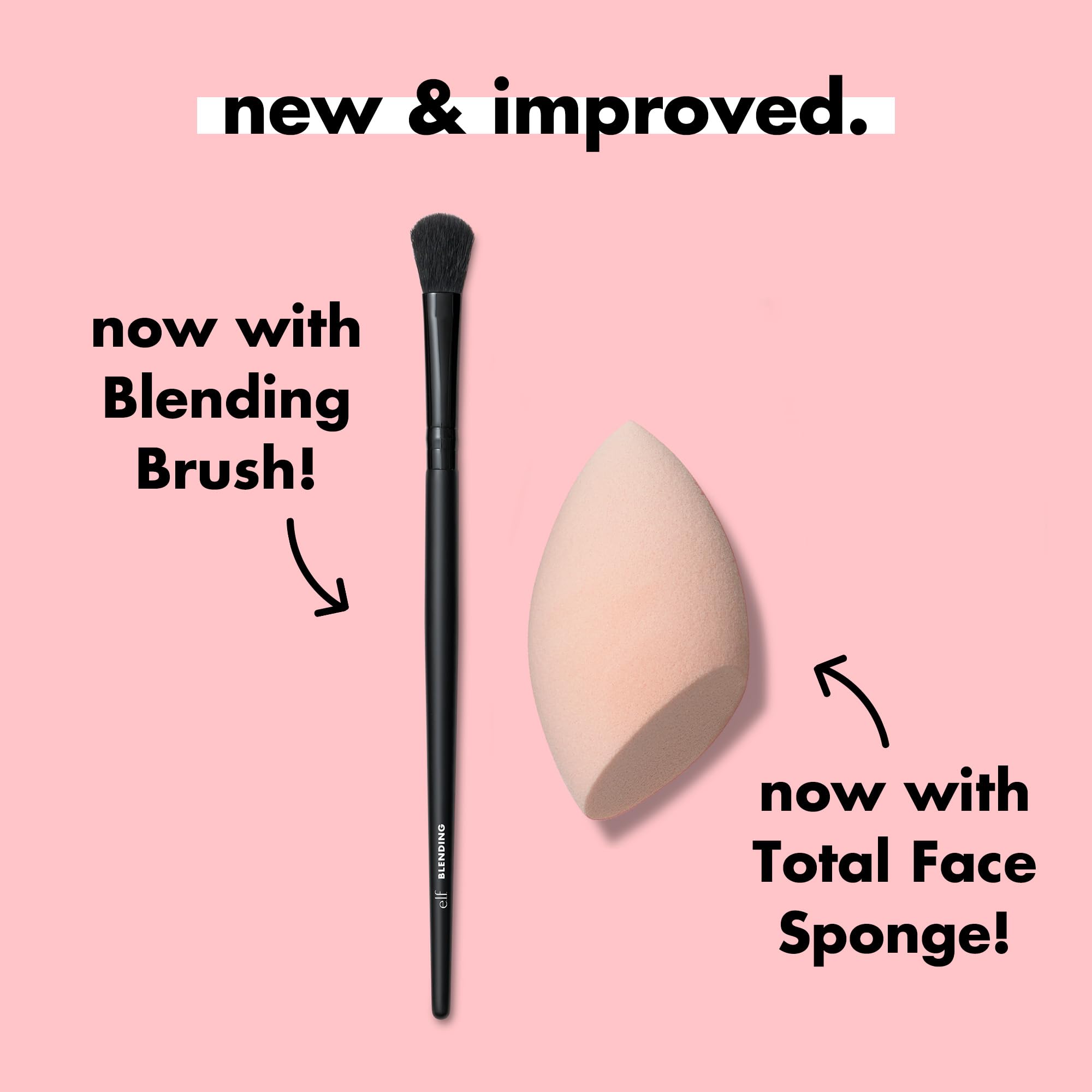 Buy now e.l.f. Full Face & Eye Makeup Brush Set with Travel Case, 11 Face & Eye Brushes For Creating A Full Face Makeup Look, Vegan & Cruelty-Free at indiglob india