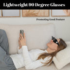 Buy now Evelots Laying Down Reading Glasses - Look Down Bed Readers - High Definition - Lazy Bed Prism Spectacles Horizontal Glasses - Read and Watch TV in Bed - Use Over Your Glasses at indiglob india