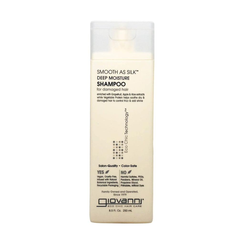 Buy now GIOVANNI Eco Chic Smooth as Silk Deep Moisture Shampoo - Apple + Aloe Extracts, Calms Frizz, Detangles, Wash & Go, Lauryl & Laureth Sulfate Free, Paraben Free, Color Safe - 8.5 oz at indiglob india