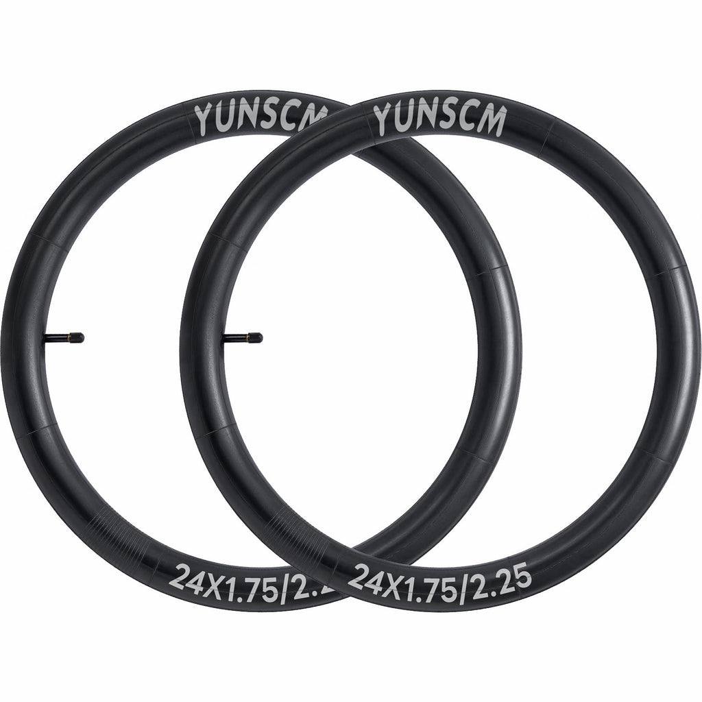 2-PCS 24" Heavy Duty Bike Tubes 24x1.75/2.25 AV32MM Schrader Valve 45/57-507 Inner Tubes Compatible with 24 x 1.75 24x1.95 24x2.10 24x2.125 24x2.25 Cruisers, City, Mountain Bicycle Bike Tire Tubes