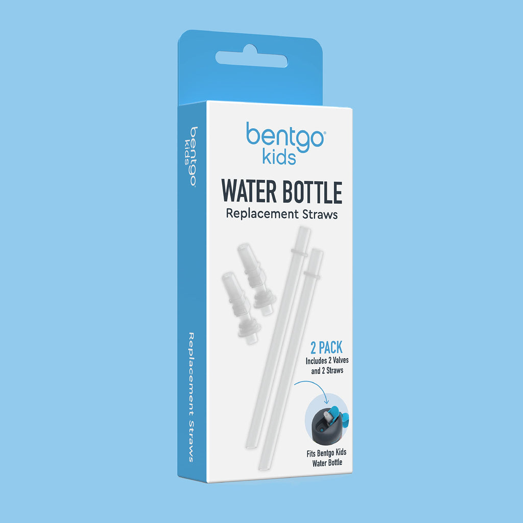 Bentgo® Kids Water Bottle Replacement Straws - 2-Pack of Reusable, Leak-Proof, BPA-Free, Safe-Sip Straws & Valves for Bentgo Water Bottles (BGKDWB, BGKDSTBL)
