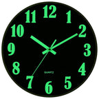 Buy now JoFomp Glow in The Dark Clock, 12 Inch Modern Silent Non Ticking Wall Clocks Battery Operated, Night Light Wall Clock for Living Room Decor, Wall Clock Decorative for Kitchen Bedroom (Green) at indiglob india