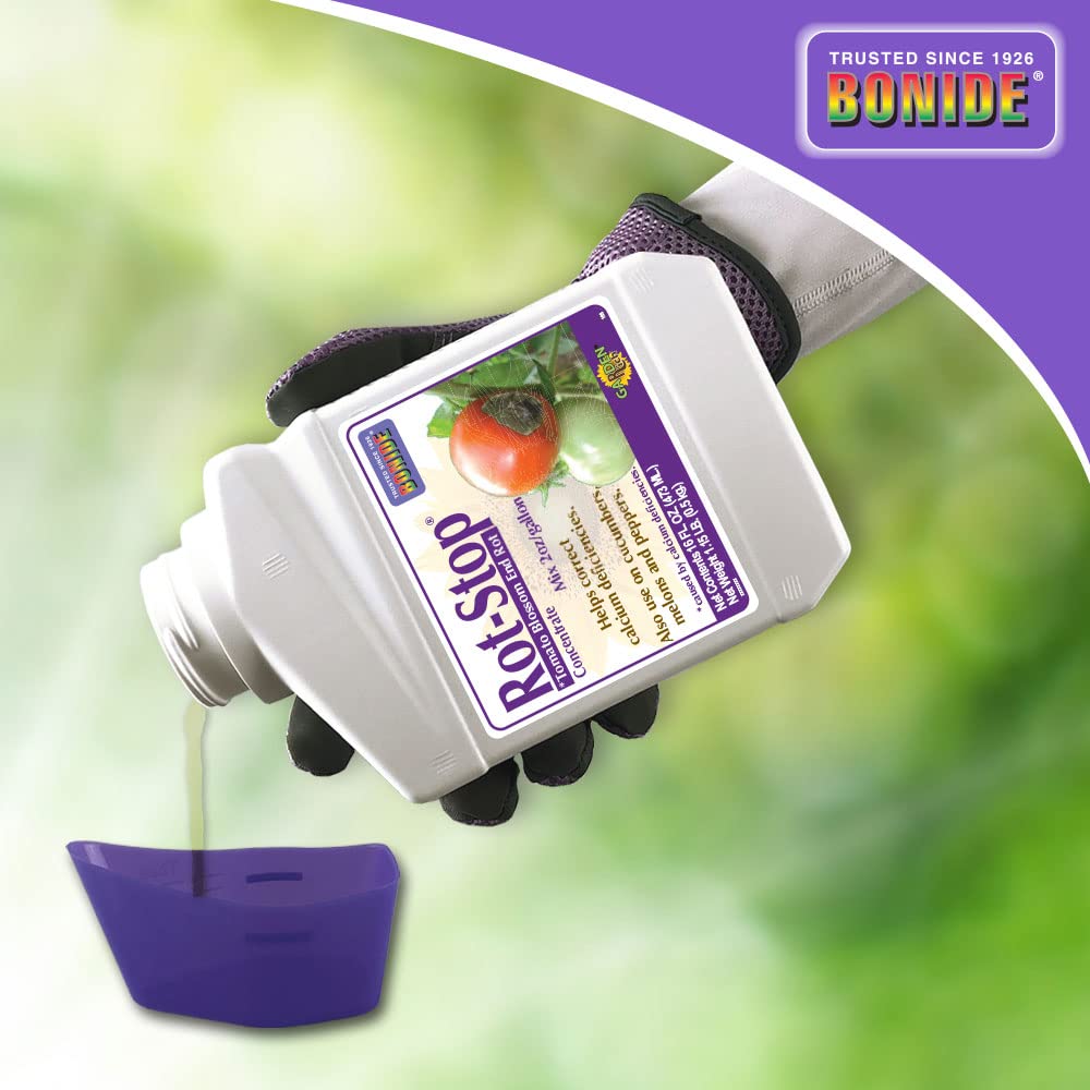Bonide Rot-Stop Tomato Blossom End Rot, 16 oz Concentrated Liquid Garden Fertilizer for Calcium Deficiency Indoors & Outdoors