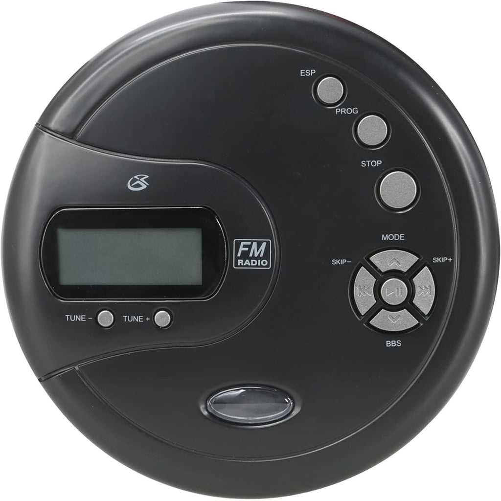Buy now GPX PC332B Portable CD Player with Anti-Skip Protection, FM Radio and Stereo Earbuds - Black at indiglob india