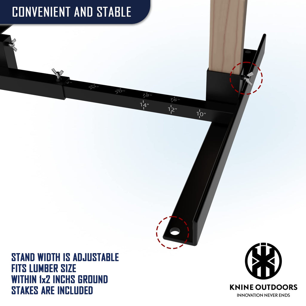 KNINE OUTDOORS Shooting Target Stand for Outdoors, Adjustable Base, 2 Pack