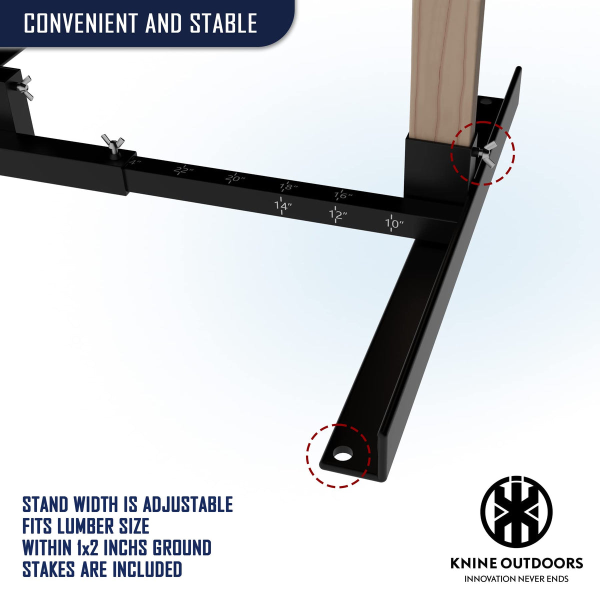 KNINE OUTDOORS Shooting Target Stand for Outdoors, Adjustable Base, 2 Pack