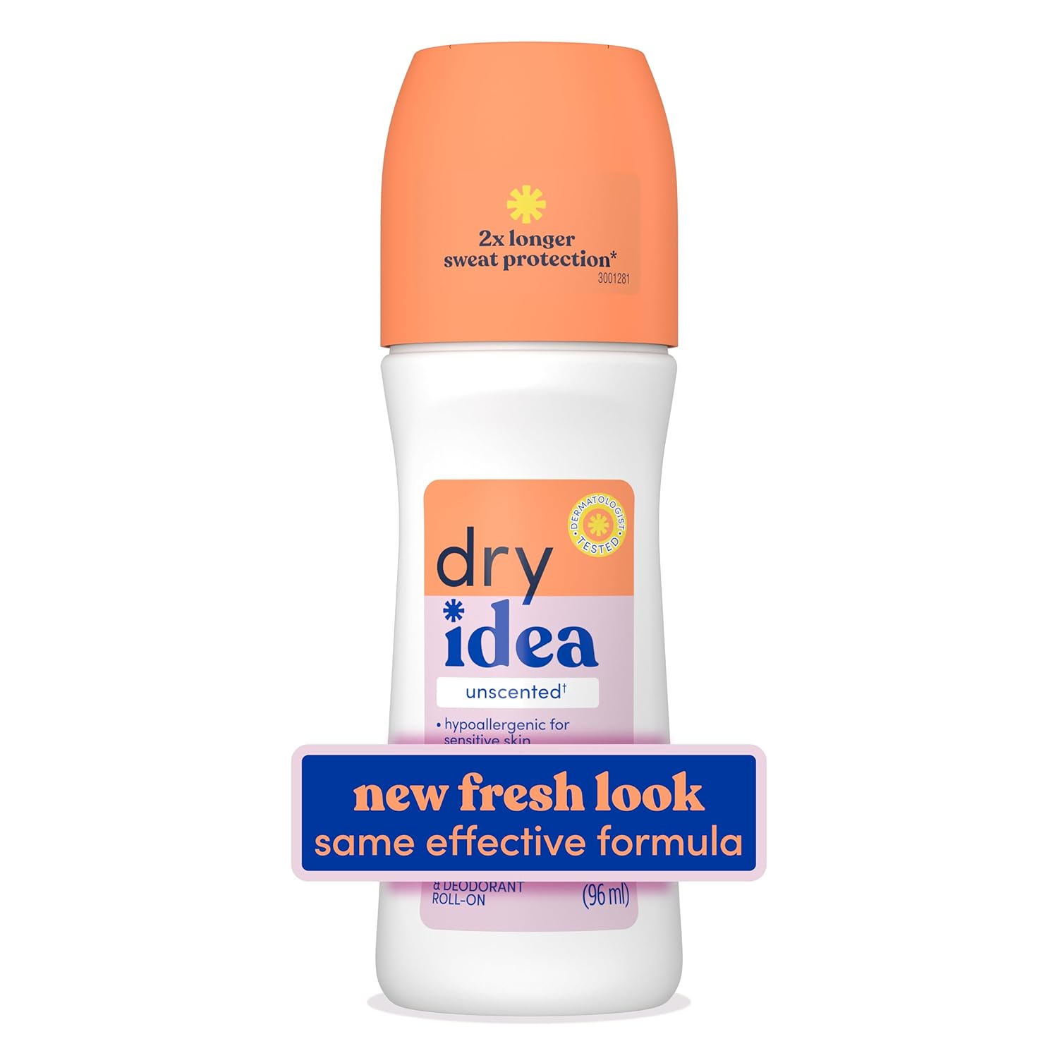 Buy now Dry Idea Unscented Roll On Deodorant & Antiperspirant for Women - Hypoallergenic for Sensitive Skin, 2X Longer Sweat Protection, 72Hr Sweat & Odor Protection, Womens Deodorant, 3.25oz at indiglob india