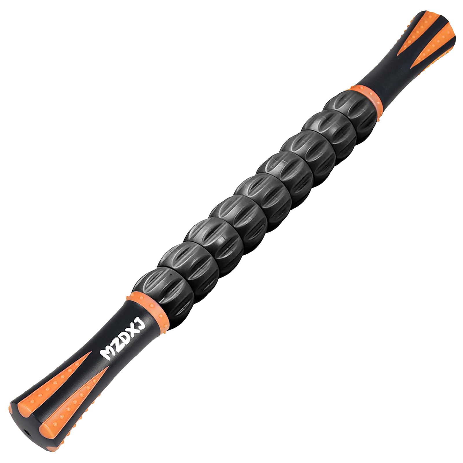 Buy now Muscle Roller Massage Roller Stick- Deep Tissue Fascia Blaster for Myofascial Pain Relief, Lymphatic Drainage & Body Sculpting, Handheld Physical Therapy & Recovery Tool (Black White-24 inch) Orange Black 18 Inch at indiglob india