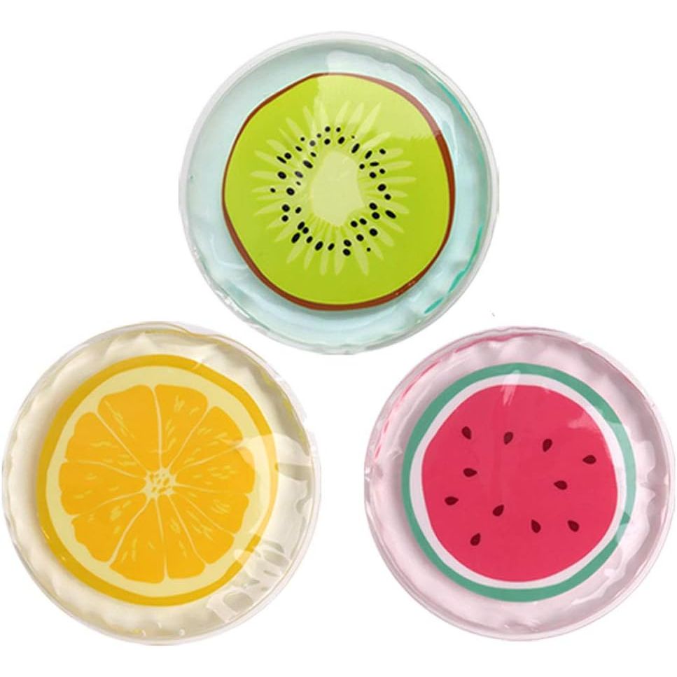 Buy now Hilph Kids Ice Packs for Boo Boos, Toddler Dinosaur Ice Pack Reusable Childrens Boo Boo Buddy Hot Cold Gel Packs for Kids Injuries, Pain Relief, Bumps & Bruises, Breastfeeding, Lunch Box (3 Packs) B-3 Fruits at indiglob india