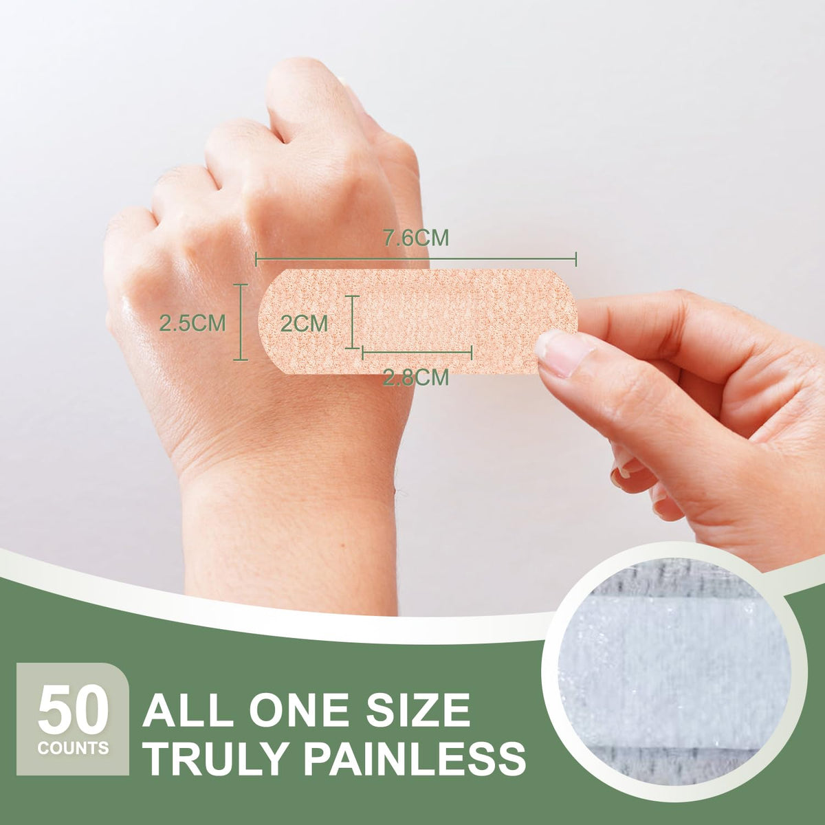 Hysimedy Silicone Bandages for Sensitive Skin 1x3 Inch Painless Removal