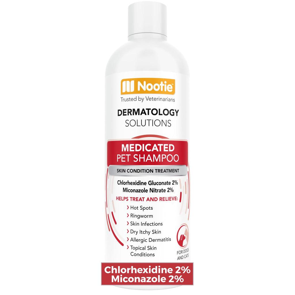 Nootie Medicated Pet Shampoo, Chlorhexidine Dog Shampoo for Itch Relief, Sold in over 5,000 Vet Clinics & Pet Stores Worldwide- 16oz
