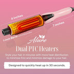 Alure Heated Styling Brush, 3-in-1 Ionic Hair Curler and Straightener Wand