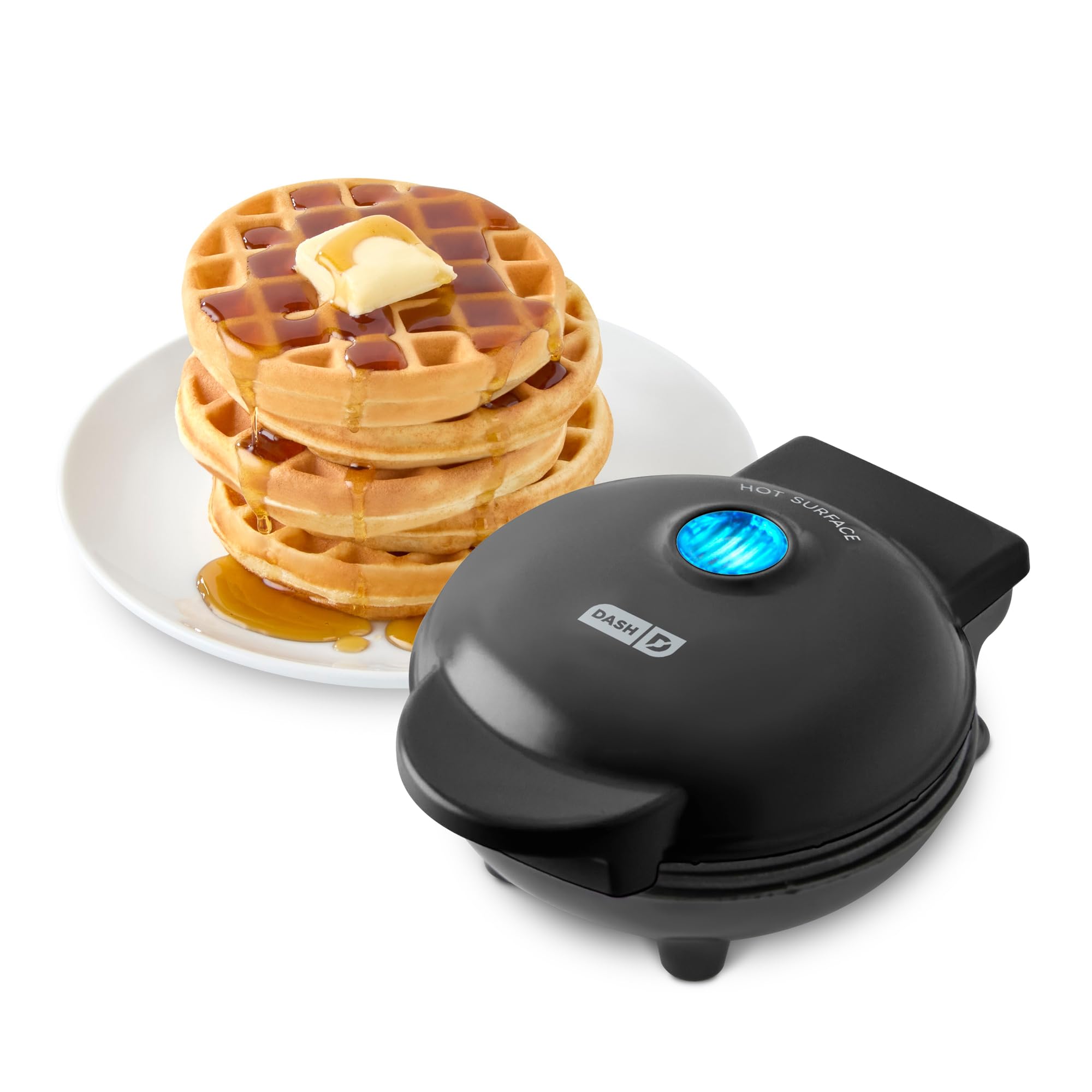 Buy now Dash Mini Waffle Maker- Compact Electric Iron for Creative Homemade Treats - PTFE nonstick surface - Easy-to-Clean - Perfect for Kids & Families - Red 4 Inch Black at indiglob india