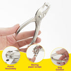 Decymis 2 Pcs Small Single Hole Punch, 1/4 Inch Hole Puncher for Crafts