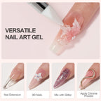 GAOY Clear 3D Sculpting Gel for Nail Art, 15g Solid Builder Gel | Non-Sticky Hard for Carving Molding and Building