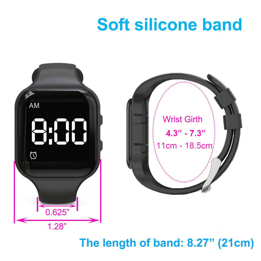 Buy now Vibrating Alarm Watch, Potty Training Watch Water Resistant Medical Reminder Wristband with Timer (Black) at indiglob india