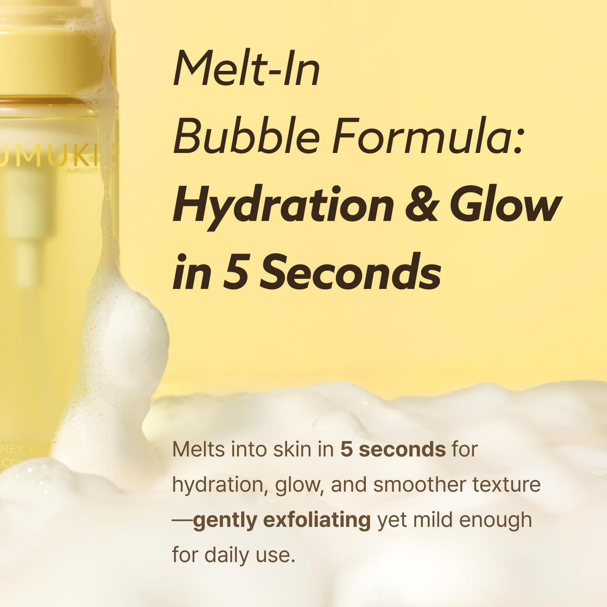 Honey Banana PDRN Bubble Toner | No-Rinse Korean Toner with Plant PDRN, Retinol, Panthenol & Hyaluronic Acid | Hydrating Exfoliating Bubble Mask for Glass Skin Glow | BDRN K-Beauty, 5.07 fl oz