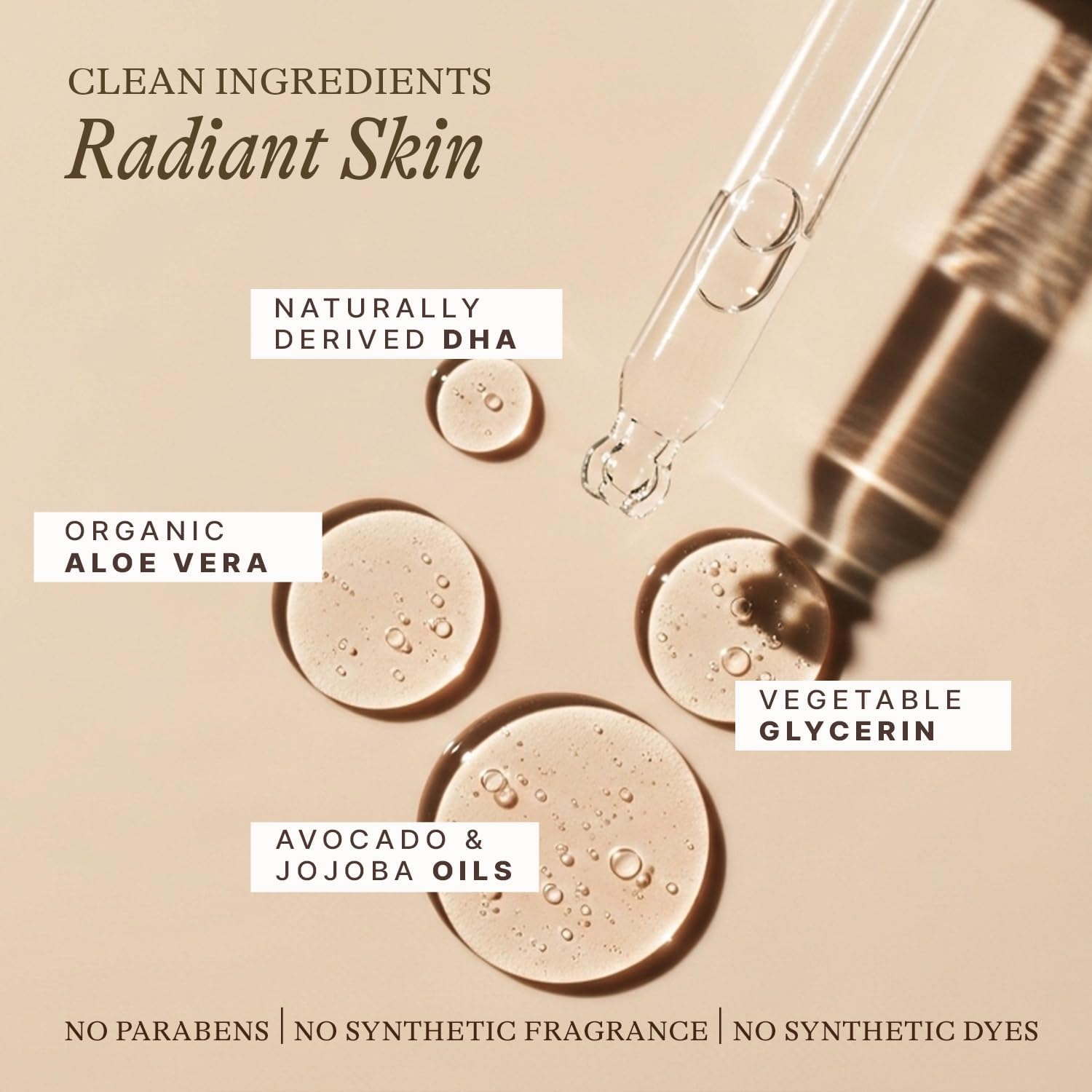 Self Tanning Drops - USA Made with Natural & Organic Ingredients | Medium Face Tanning Drops to Add to Lotion, Moisturizing Bronzing Tanner for Face & Body, Toxin Free Tanner for Fake Tan