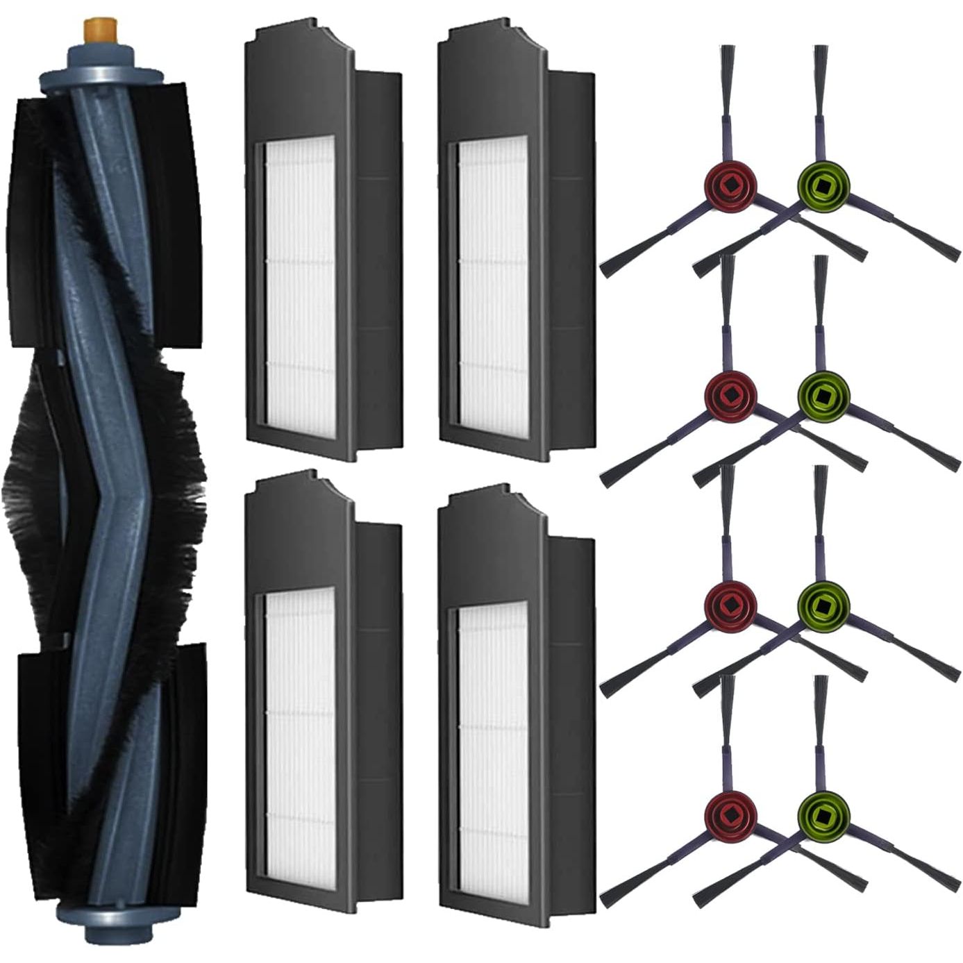 Buy now DEEBOT X1 Series Replacement Accessories Set Fit for ECOVACS X1 Omni / X1 TURBO Robot Vacuum Include 1 Main Brush 6 Side Brushes 2 Filter 4 Mop Pads 3 Dust bag Parts 13 Pack Accessories Set at indiglob india