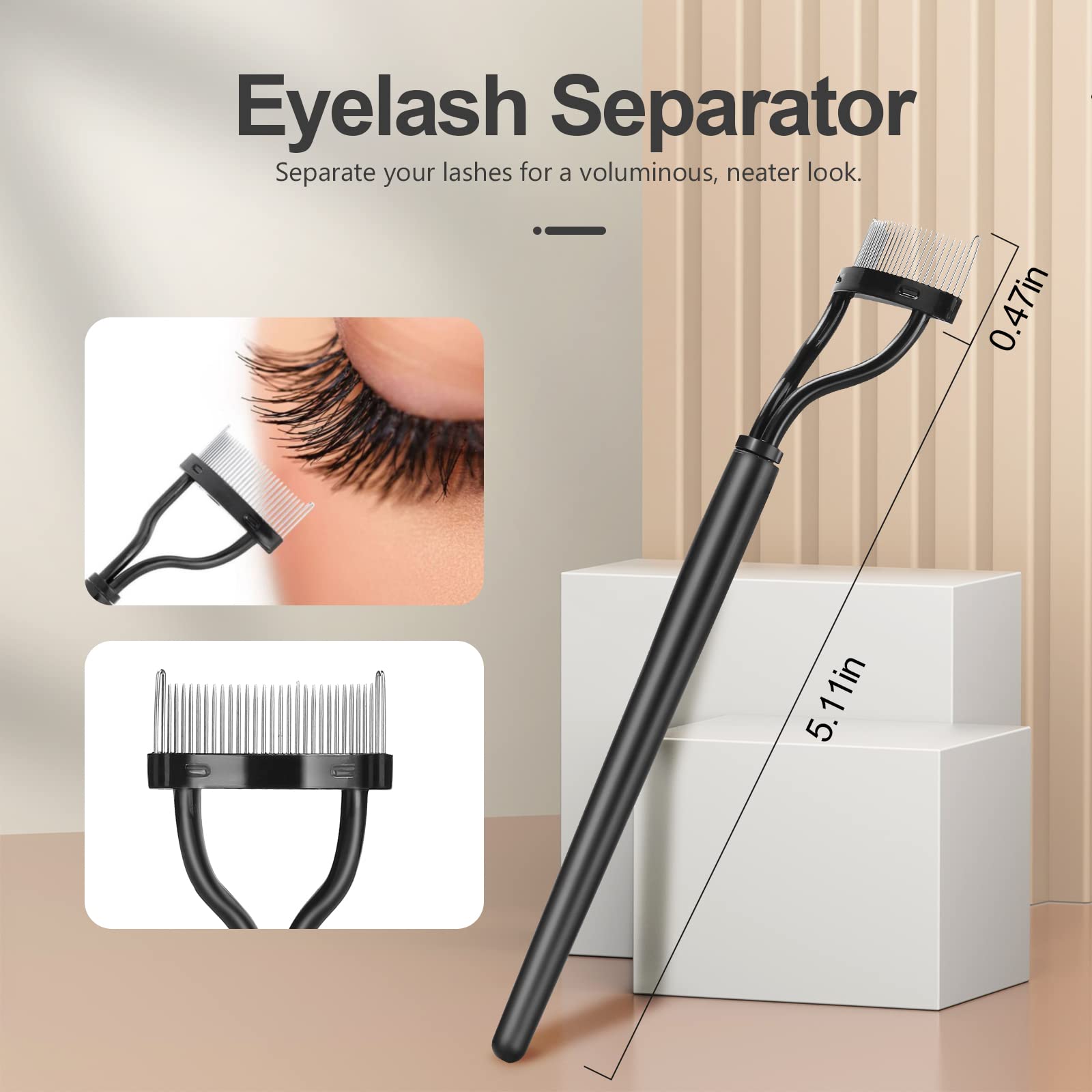 Eyelash Comb Lash Separator Tool Brow Brush | Lash Spoolie Professional Eye Makeup Tools