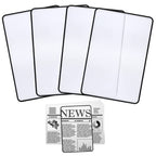4Pcs Page Magnifying Sheet 3X Lightweight Optical Plastic Fresnel Lens Bookmark Flat Magnifier for the Elderly and People with Low Vision Reading Small Prints, Maps and Books